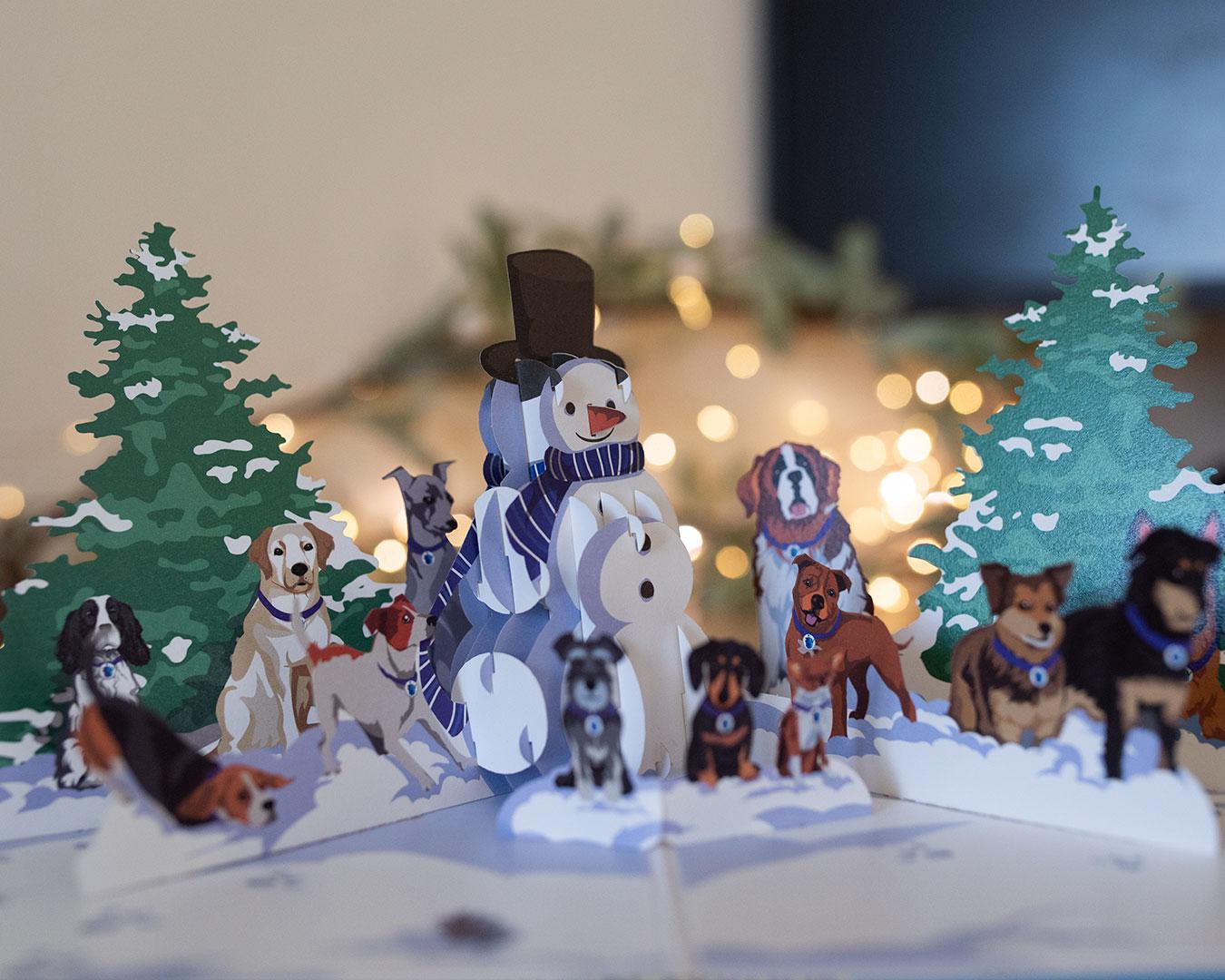 These fun pop up Christmas cards are the perfect gift for animal lovers and all proceeds go to charity